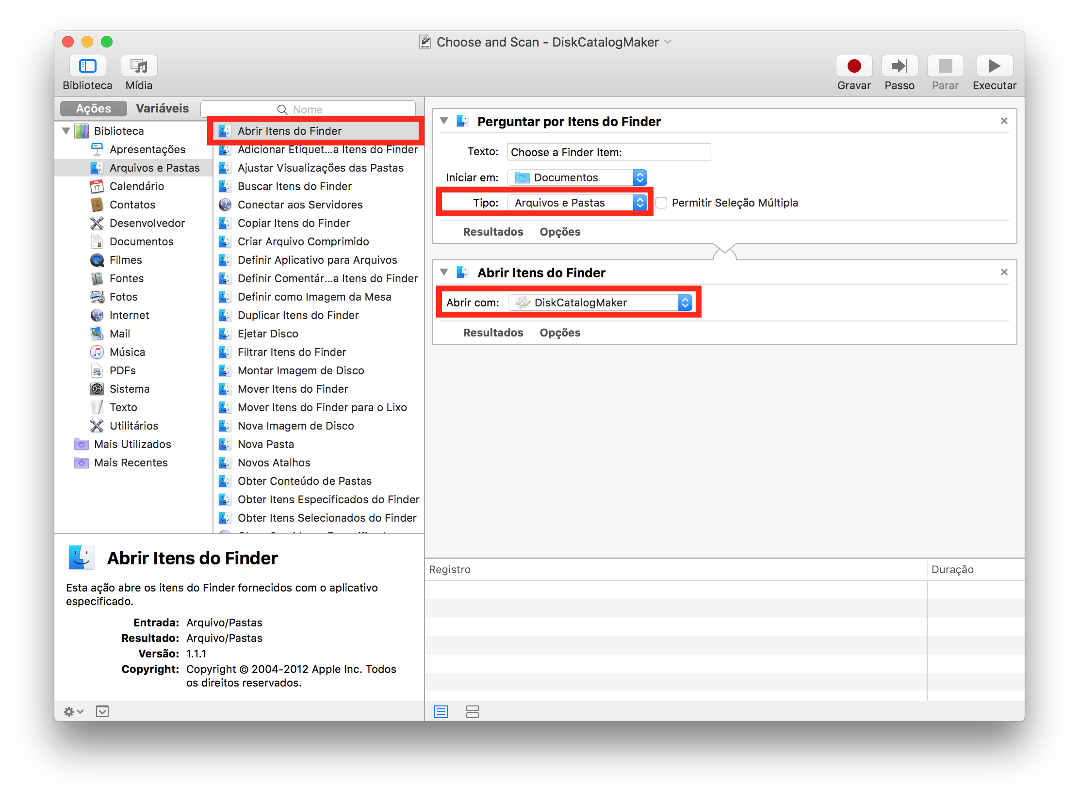Automator screenshot